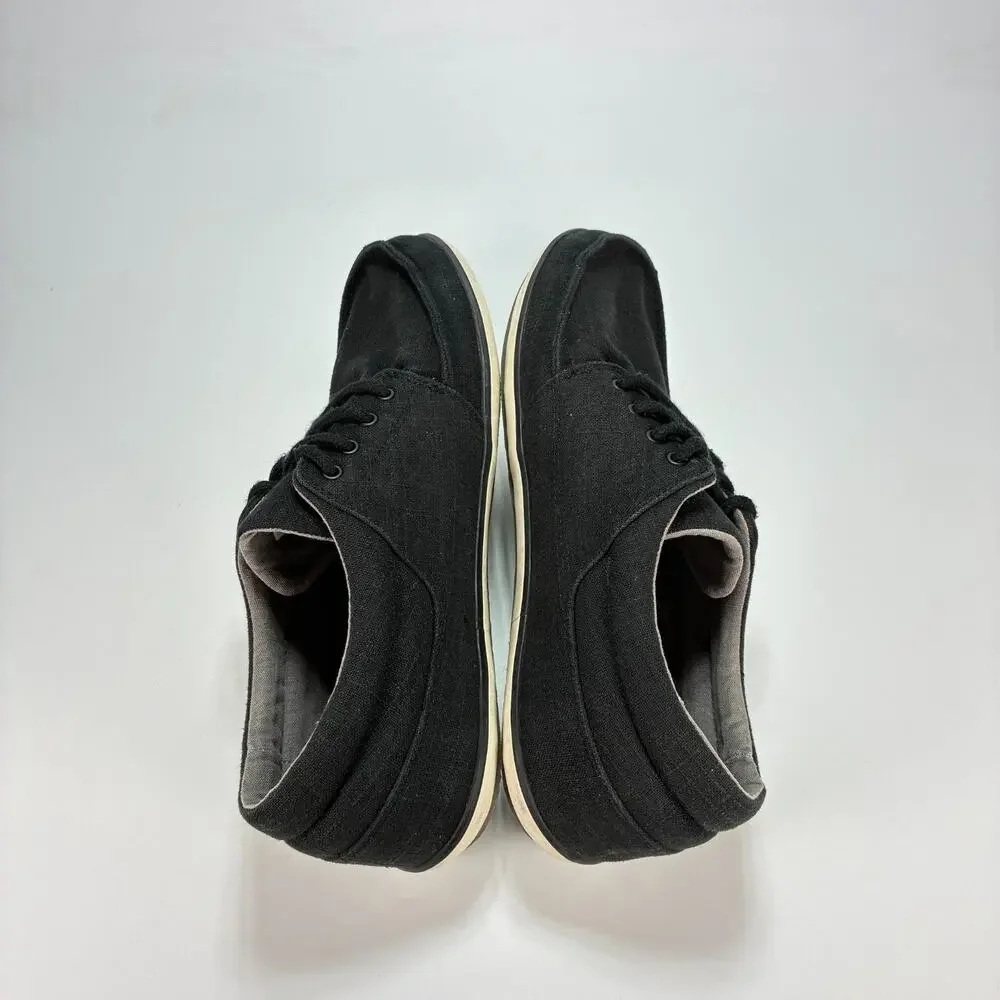 Sanuk TKO Black Canvas Casual Low Top Moc Toe Comfort Shoes 1089815 Mens Size 11